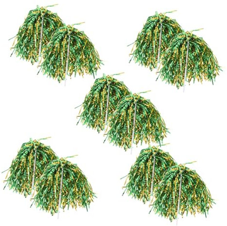 BESPORTBLE 10stücke Cheerleader Pom Poms Aluminiumfolie Für Sport Tanz Und Feierlichkeiten Leicht Auffällig Für Und Events