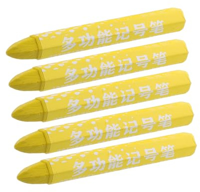 AKOOSY Marcador Para Neumáticos Crayones Amarillo 5 Unidades Para Coches y Motocicletas Resistente Decoloración Uso Reparaciones Rápidas y Precisas Automoción Exterior