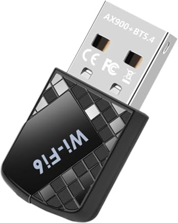 Jaqperd AX900 USB WiFi 6 Bluetooth 5.4 Adattatore 2 in 1 Dongle Dual Band 2.4G 5GHz Ricevitore di Rete Wireless Driver Gratuito