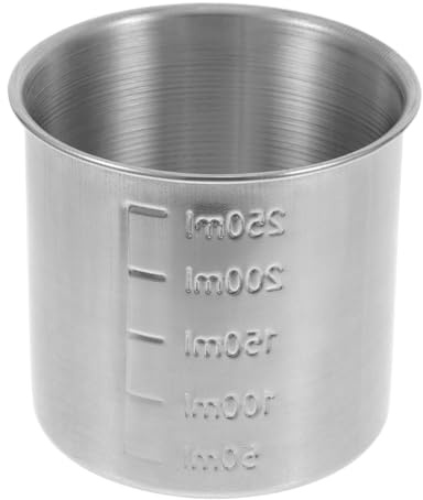 Homoyoyo Taza medidora de acero inoxidable con graduación, olla arrocera, cuchara medidora, arroz japonés, taza medidora, multifuncional para harina, nueces, café y alimentos para animales, cuchillo