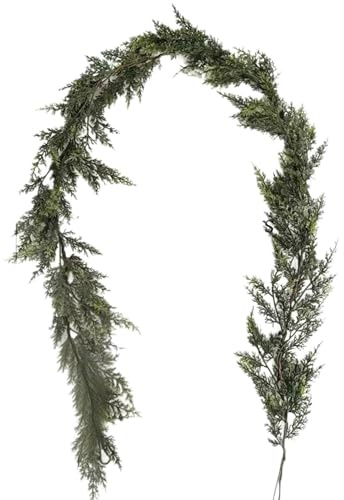 Girlande Weihnachten, 270cm Realistische Kieferngirlande, Künstliche Tannengirlande Zeder Weihnachtsdeko, Weihnachtsgirlande Für Kamin, Treppe, Tisch, Outdoor Deko