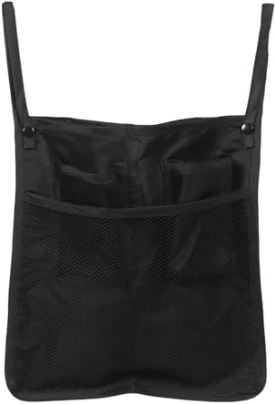 MOLUCKFU Kinderwagen Organizer Aufbewahrungstasche Schwarze Hänge Tasche aus Robustem Material mit Reißverschluss Passend für Babywagen für Windeln und Fläschchen
