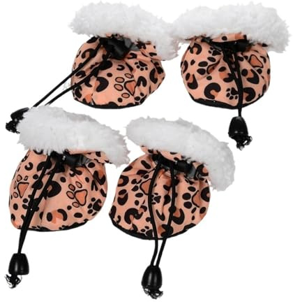 Wasserdichte reflektierende Hundeschuhe - rutschfeste Winter-Schneeschuhe für kleine Rassen (Gelb, XXS)