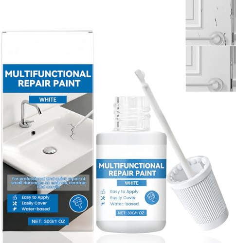 White Touch Up Paint, White Furniture Touch Up Paint, Multi-Surface White Paint, Fast Drying Wood Paint, White Paint for Scratches, Marks and Stains, Touch Up Pai/nt for Both Interior and Exterior Use
