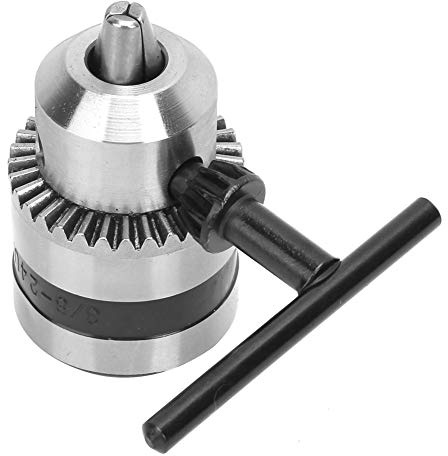 Rengue Portabrocas 3/8-24UNF 1,5-10 Mm con Llave de Portabrocas con Llave y Varilla de Extensión para Perforación con Tolerancia Ajustada y Agarre Superior