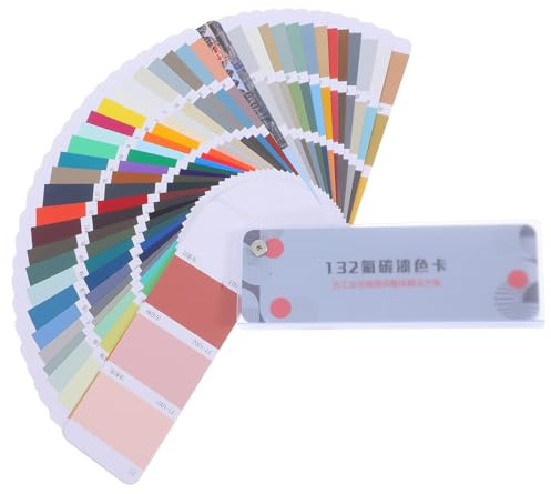 Toddmomy Nuancier de Peinture Industriel 132 Couleurs en Papier et Plastique pour Murs et Sols, Large Gamme de Couleurs, Assortiment Facile pour Intérieur et Extérieur