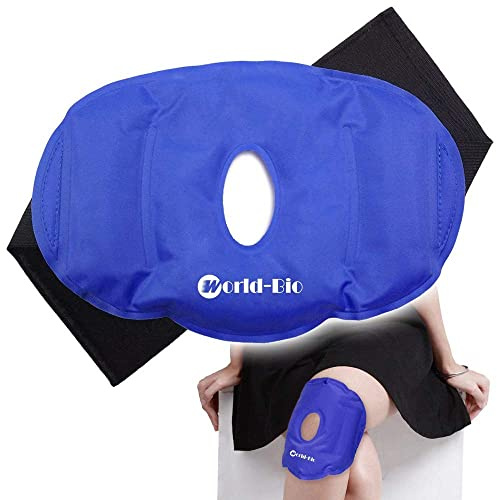 Knie Kühlpads Kühlpack Gel, Kalt Warm Kompressen für Knieverletzungen, Schwellungen, Knieersatzoperationen, Arthritis, Meniskusriss und ACL, Kompresse Gelkissen- 25x17cm