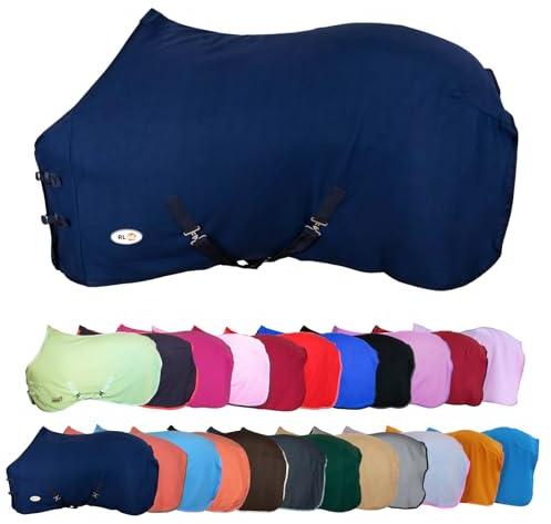 RL24 - Abschwitzdecke mit Kreuzgurt Basicline – Dunkelblau – 115cm | Pferdedecke