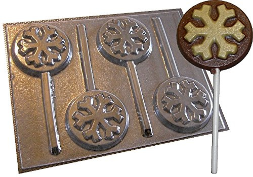 Christmas Snowflake Round Chocolate Lollipop Mold Lolly Mould