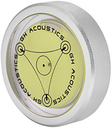 VBESTLIFE Music Hall LP Plattenspieler,Plattenspieler Bubble Degree Tonarme Set-up Wasserwaage(Silber)
