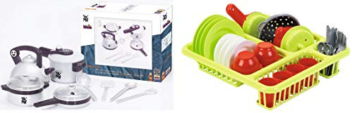 Theo Klein 9430 - WMF Topf-Set für die Kinderküche, Spielzeug & Ecoiffier 8/000608 - Geschirr Garnitur