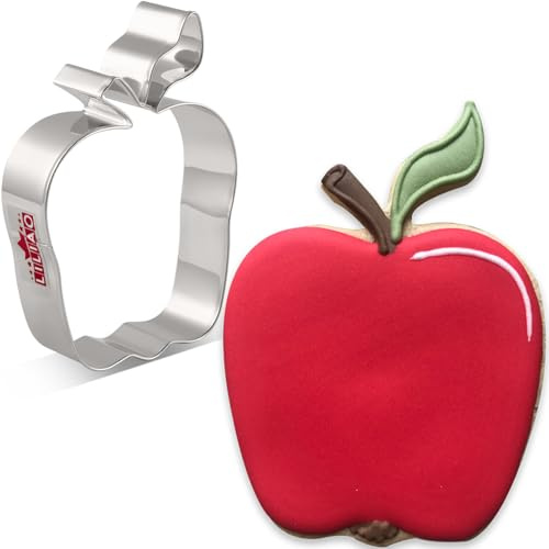LILIAO Apple Cookie Cutter, 2.8 x 4 inches Stainless Steel