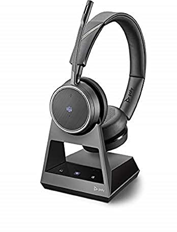 Poly Bluetooth Stereo Headset 'Voyager 4220 Office', USB-C Connector on Base, SoundGuard, Microphone Arm, Dynamic Mute Function, Skype for Business, Microsoft Teams, Black