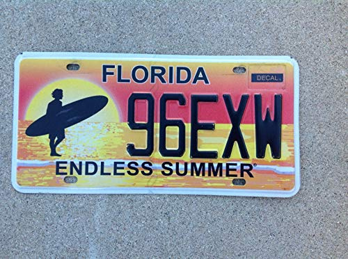 Inga Florida Endless Summer Nummernschild 15 x 30 cm Aluminium Dekoschild Wandmontage