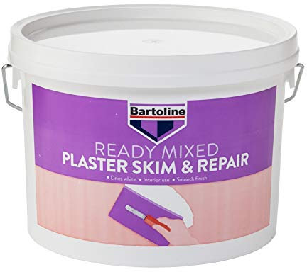 Bartoline Ready Mixed Plaster Skim and Repair 2.5 L, Easy Application Plaster for Wall and Ceiling Repairs