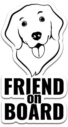 Baby and Friends on Board Aufkleber Kind Dog Cat oder Prinzessin Sticker für Fahrzeuge Auto Bus Wohnwagen Autoaufkleber Kfz Zubehör R118 (Hund)