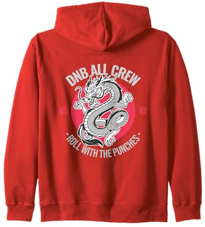 Drum & Bass Dragon Liquid Jungle Dubstep DnB Sweat à Capuche