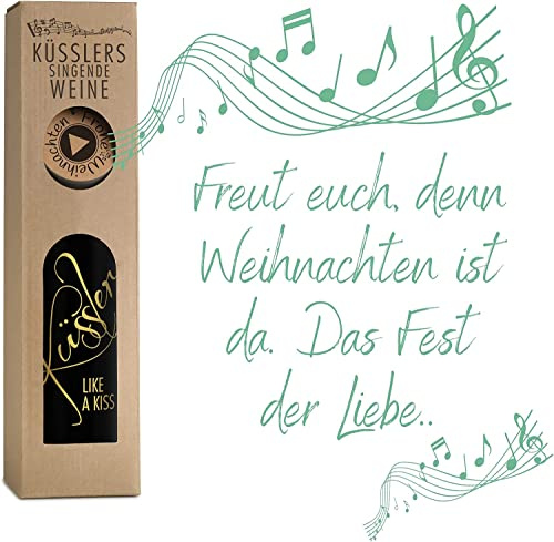 Neu! SINGENDER WEIN für WEIHNACHTEN - ein Cuvée rot mit eigenem Weihnachtslied - im nachhaltigen Geschenkkarton - das ideale Weingeschenk!