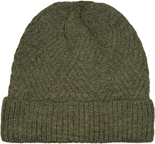 styleBREAKER Damen Beanie Strickmütze Rauten Rippmuster | Doppelt gestrickter Bund für starke Wärmeisolation. 6 cm breite Krempe schützt die Ohren. Elastisch für 55-60 cm Umfang.