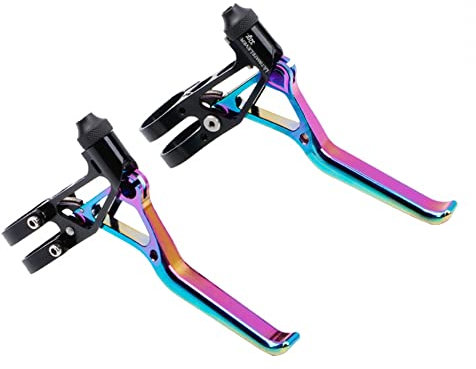 MiOYOOW 1 Paire Leviers de Frein de Vélo en Alliage D'aluminium, Levier de Poignée de Frein en V Réglable Léger pour Vélo de Route VTT BMX