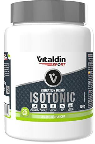 VITALDIN SPORT Hydration Drink Isotonic – Boisson Isotonique en Poudre – Électrolytes, BCAA & Glutamine – Isotonique pour Hydratation, Énergie Rapide & Durable – Running & Cyclisme; Citron Vert – 750g