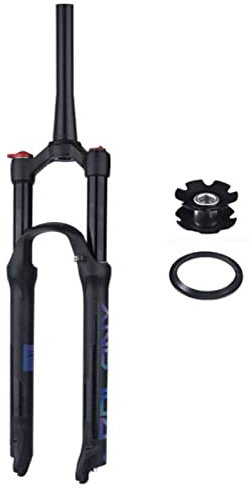 ZECHAO 1-1/2 Fahrrad Federgabel,Rebound-Anpassung 26/27,5/29in Schnellspanner Hub 125mm MTB Fahrrad Air Front Fork Fahrrad Federgabel (Color : Black-Manual Lock, Size : 27.5inch)