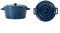 MoRfiL Cazuela Cerámica De Color con Tapa Y Manija, 1.100 ML para Asadores Y Hornos,Azul