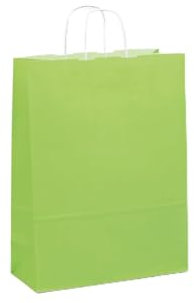 Saphir-Tec Papier-Tragetaschen TOPTWIST 19x8x21cm hellgrün - 50 Stück