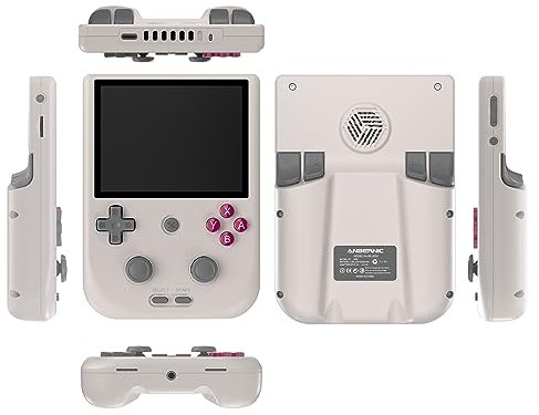 SMXA RG405V Retro Video Handheld Game Console Android 12 System 4’’ IPS Touch Screen Game Player Built-in 128G TF Card 3154 Classic Games 5500 mAh Battery Compatible with Bluetooth and WiFi