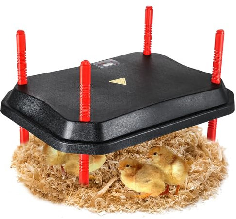CEED4U Chick Brooder Plaque chauffante 40,6 x 55,9 cm 60 W pour 50 poussins Grande taille avec température et hauteur réglables pour poulailler
