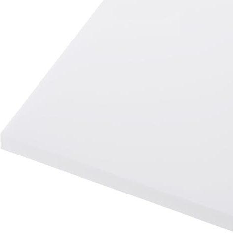 Rebower 305 x 305 x 12mm Plaque En HDPE, Planche En Polyéthylène Haute Densité Planche À Découper Bloc Solide Blanc, [pour Marine, DIY, Plancher Maison]
