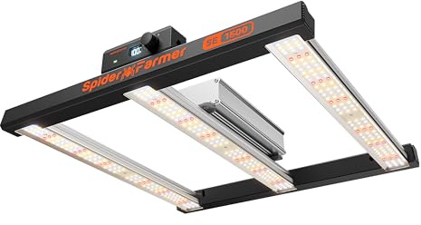 Spider Farmer 2026 SE1500 LED Grow Lampe 150W, Smarte APP Steuerung, Dimmbar Vollspektrum LED Pflanzenlampe Für Zimmerpflanzen Gemüse Blüte für Growzelt 60x60cm 70x70cm