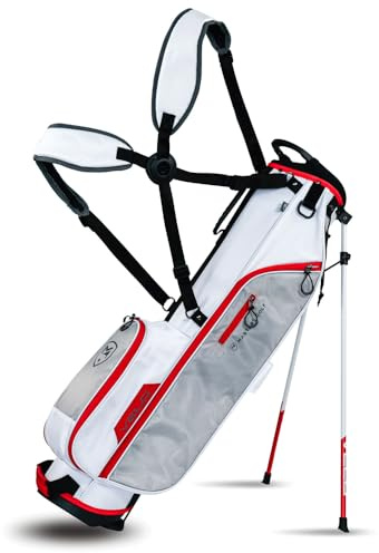 MASTERS VELO ULTRA LIGHT GOLF STAND CARRY BAG – WHITE/RED
