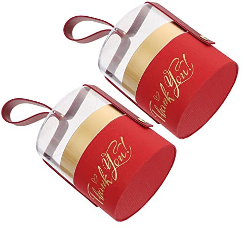 PLAFOPE 2stücke Handliche Bonbonschachtel Geschenkbehälter Tragbare Verpackungsbox Für Hochzeit Party Süßigkeiten Aufbewahrungsbox Pack