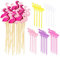 100 Brochetas De Madera, 20 Brochetas De Plástico, Brochetas De Flamenco, Brochetas De Fruta De Postre, Brochetas De Madera De Cóctel