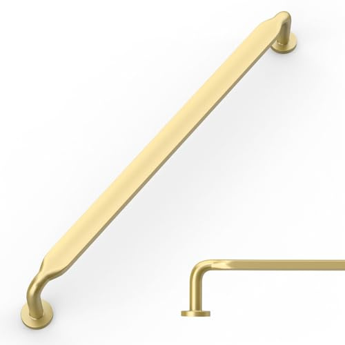Amerdeco 10 Stück Möbelgriffe Matt Gold,192mm Lochabstand, Zinklegierung Schubladengriffe & Schrankgriffe für Küchenschränke & Kleiderschränke UK0071