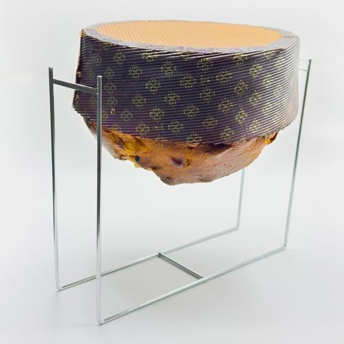 FAH - Kit 2 Supporti per Spillone Panettone, Colomba e altri Lievitati fino a 1 kg, Ferri per Panettone in Acciaio Cromato, Facile da Usare, 28 x 8 x 23 cm, da usare con Forchetta per Panettone | Colomba e altri Lievitati fino a 1 kg, Ferri per Panettone in Acciaio Cromato, Facile da Usare, 28 x 8 x 23 cm, da usare