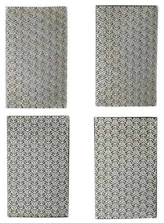 Almohadilla de hoja de papel de lija de diamante galvanizado, 1 pieza de 55 mm * 90 mm Papel de lija de pulido Respaldo de gancho y bucle for vidrio Porcelana Cerámica Pulido y recorte a mano(4 Piece