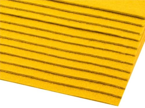 cyclingcolors 2x Foglio di Feltro Hobby Artigianato Cucito Scrapbooking Arte Artigianato Decorazione Decoupage A4 20x30cm spessore 2-3mm Poliestere 416 g/m² - giallo uovo