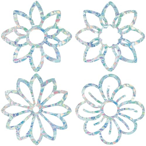 GORGECRAFT 16pz 4 Estilos de Pegatinas Estáticas de Mandala para Ventana Pegatinas 3D Decorativas No Adhesivas de Vinilo para Vidrio Calcomanías de Arcoíris Teñidas Atrapasol para Puertas Corredizas