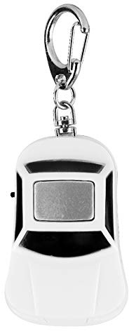 Car Shape LED Anti Lost Key Finder Locator Remote Control Sound Activated Whistle Alarm Flashlight for Keys Wallets Pets ABS Material 2 x AG3 Battery Included