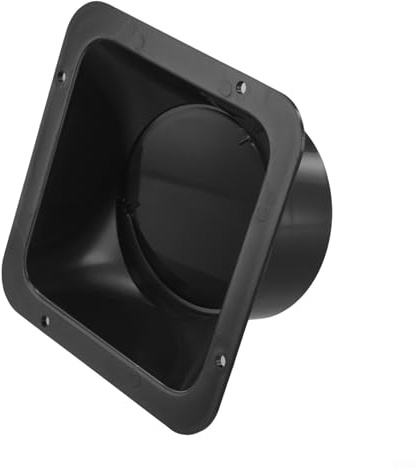 Conector de conducto de brida cuadrada para manguera de 100 mm y 150 mm de diámetro, plástico ABS ligero adecuado para sistemas de extracción de cocina y baño (100#)