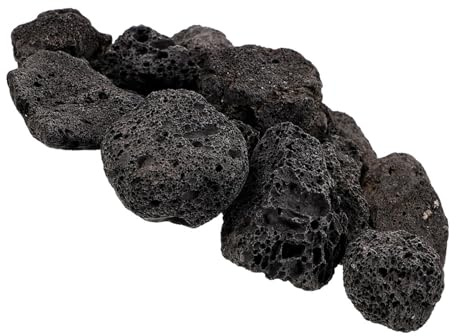 SHINEOFI Natural Volcanic Rock Decorations for Aquariums and Potted Plants Pack of Porous Black Lava Stones for Fish Tanks Bonsai Garden Landscaping Safe and Pollution