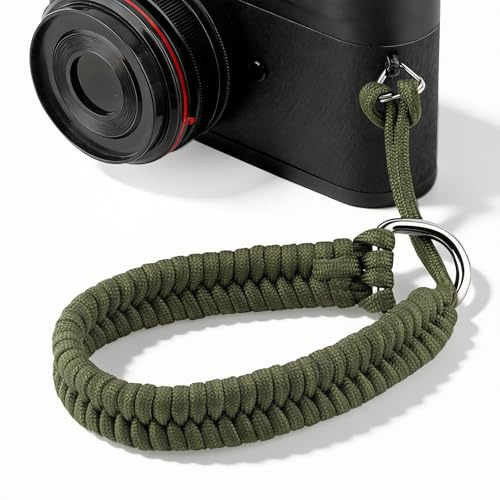 ToopMount Camera Wrist Strap, Universal Hand Strap, Braided Wrist Lanyard for DSLR & Mirrorless Camera, Adjustable Length Paracord Rope with Aluminum D-ring for Photographer Man Woman