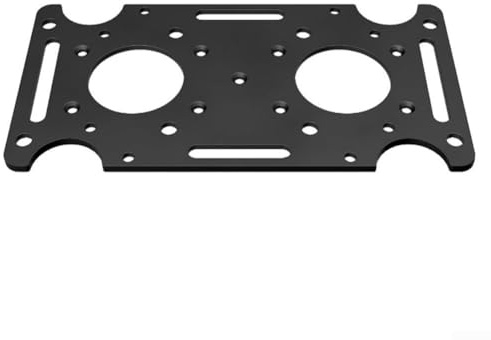 Durashmall Soporte de montaje para buzón de correo, placa adaptadora de acero resistente de 4 mm de grosor, se adapta a postes de madera o huecos de 4 x 4, múltiples patrones de agujeros, fácil