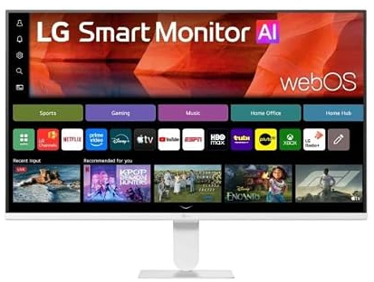 LG Monitor Smart All-in-One 27U511SB-W.AEU | Serie U5 (2026) | 27 Pollici | Monitor IPS 16:9 |120Hz | 5ms (GtG) | FHD 1920x1080 | sRGB 99% | WebOs con App Streaming utilizzabili senza PC