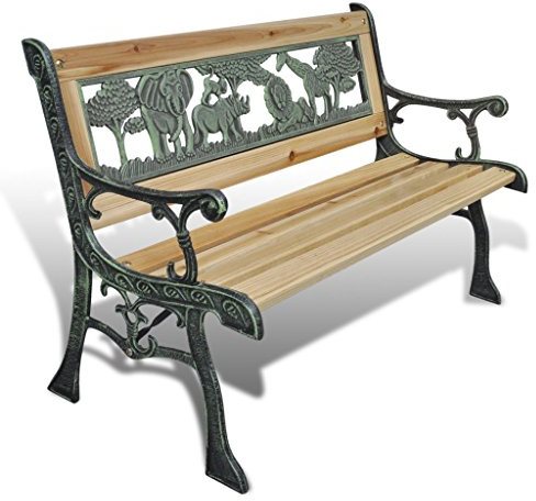 Anself Sitzbank Gartenbank Parkbank Gartenmöbel für Kinder 80 x 24 cm