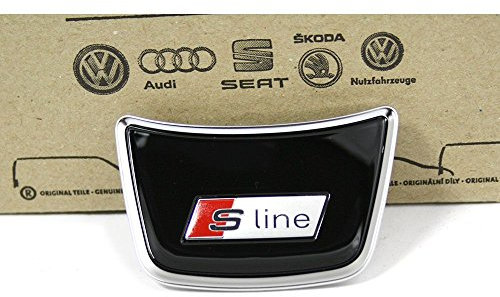 Audi 4H0 419 673 A INZ Niedriger Startseite für Sportlenkrad Interieur Blende Clip, Schwarz/Chrom
