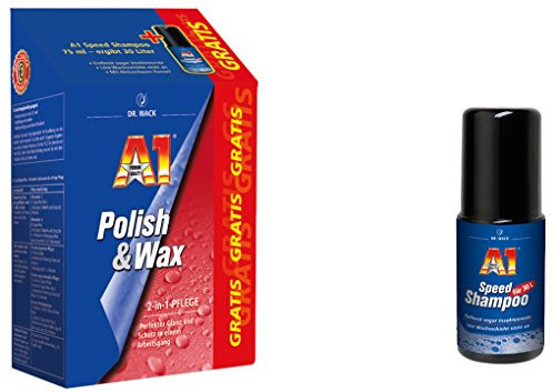 Dr. Wack – A1 Polish & Wax 500 ml inkl. GRATIS A1 Speed Shampoo I Auto-Politur & Auto-Wachs I Langanhaltender Schutz & Glanz I Für alle Lacke geeignet I Hochwertige Autopflege – Made in Germany