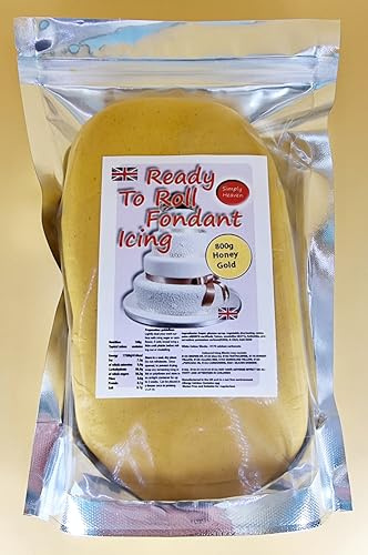 Simply Heaven Regalice ready to roll Fondant Sugarpaste Icing 800g (Gluten free) (Honey Gold)